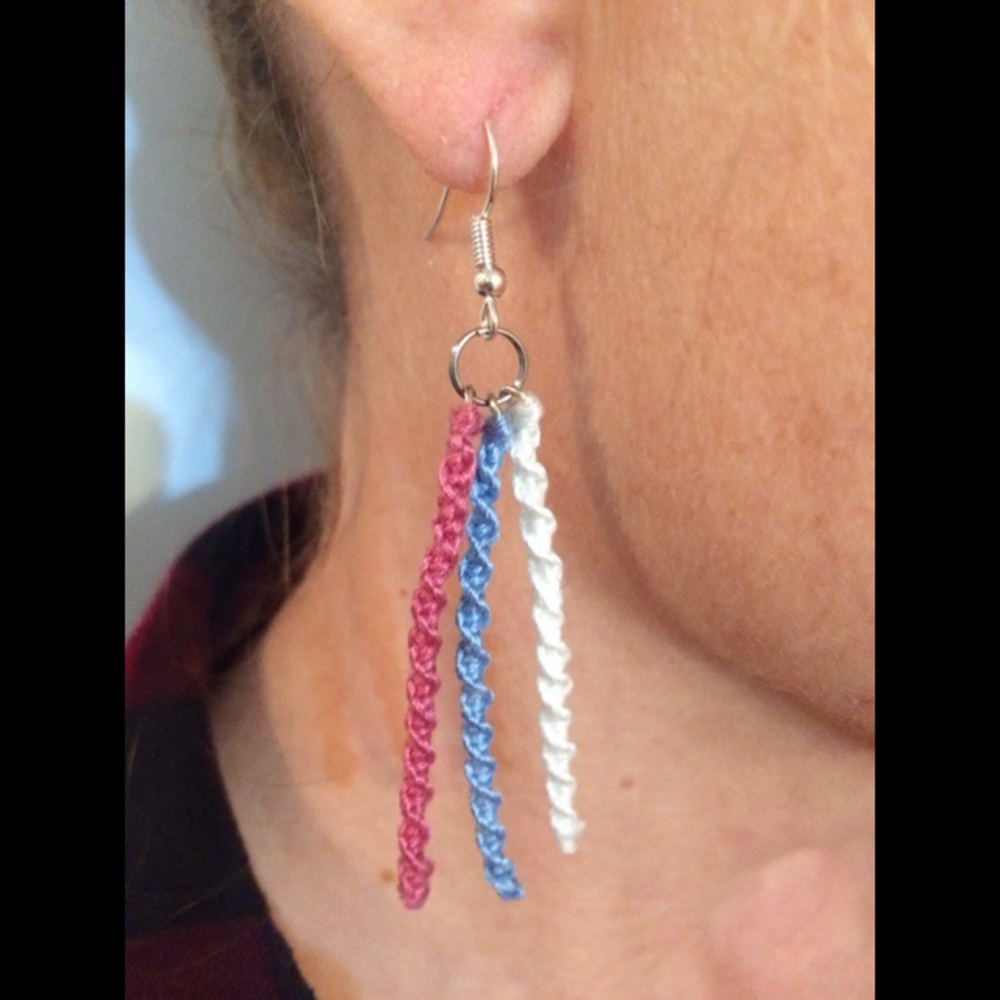 Handmade Boho macrame earrings